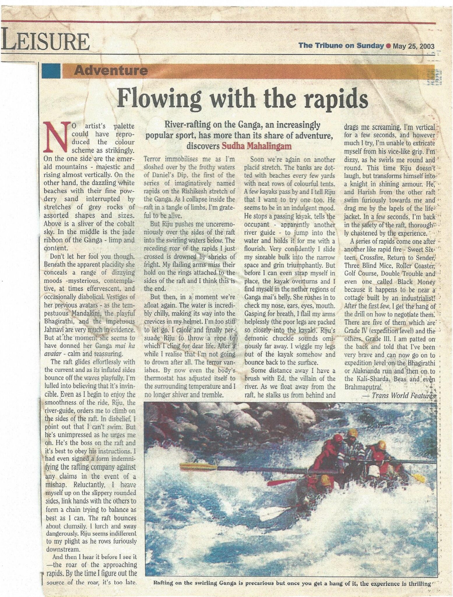 Giver rafting on ganga